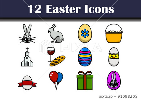 Easter Icon Set 91098205