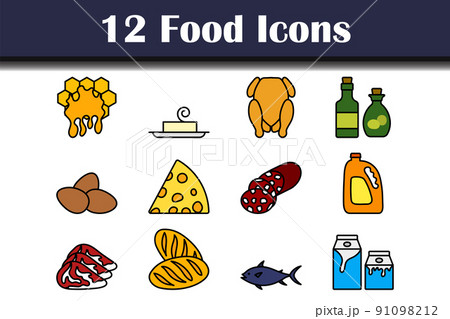 Food Icon Set Food Icon Set 91098212
