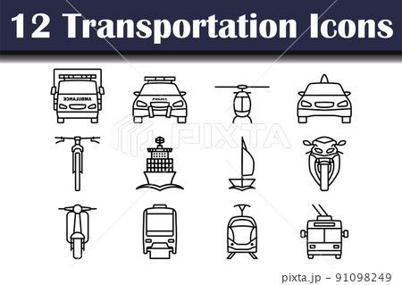 Transportation Icon Set 91098249