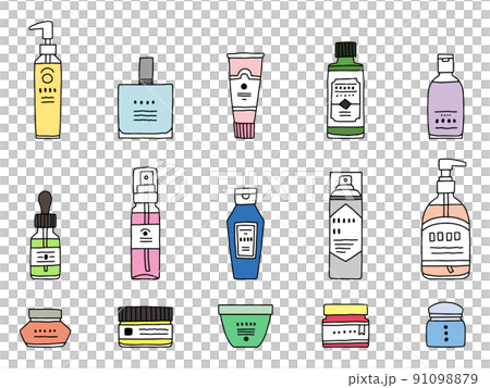 各種化妝品風格的容器 91098879