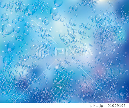 水中の泡のイラスト背景 水中の泡のイラスト背景 91099195