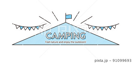 キャンプ　イラスト 91099693