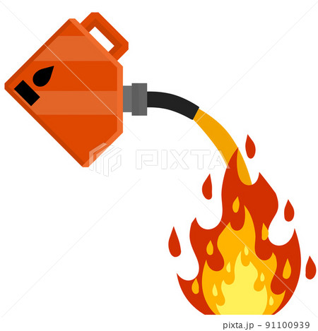 Canister with fuel. Red gas tank Canister with fuel. Red gas tank 91100939