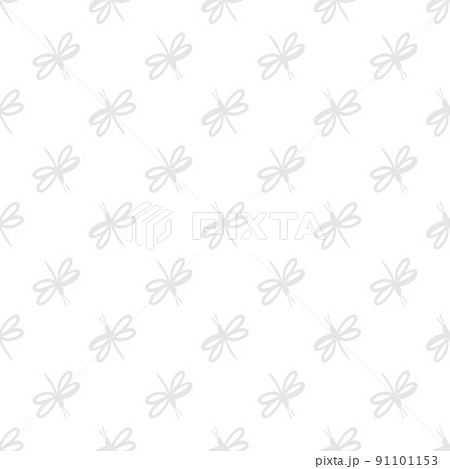 DRAGONFLY PRINT Cute White Insect With On Brown Background Cartoon Abstract Nature Hand Drawn Seamless Pattern Vector Illustration 91101153