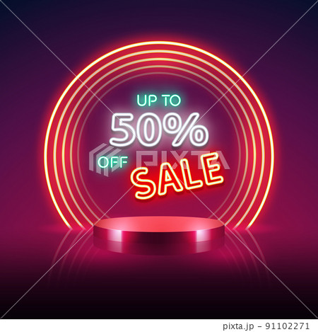 Round Neon Red Frame with Sale Round Neon Red Frame with Sale 91102271