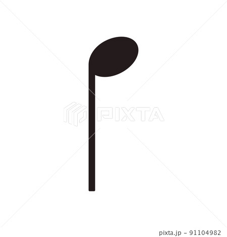 Music note vector illustration melody symbol. Musical design icon and abstract sound treble art. Song tune element composition isolated white and black graphic sign silhouette classical opera shape 91104982