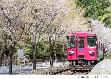 【長良川鉄道】北濃駅で停車する列車 91106268