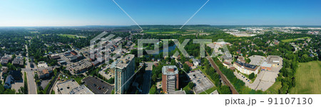 Aerial panorama view of Milton, Ontario, Canada Aerial panorama view of Milton, Ontario, Canada 91107130