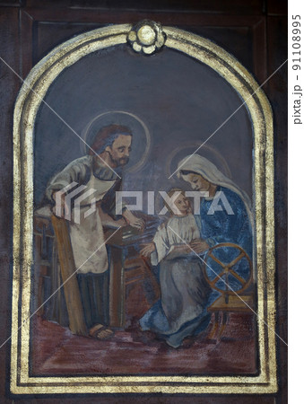 Holy Family, the altarpiece in the church of St. Aloysius in Travnik, Bosnia and Herzegovina 91108995