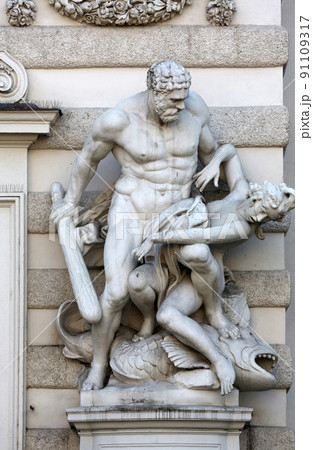 Hercules statue at the Royal Palace Hofburg in Vienna, Austria 91109317