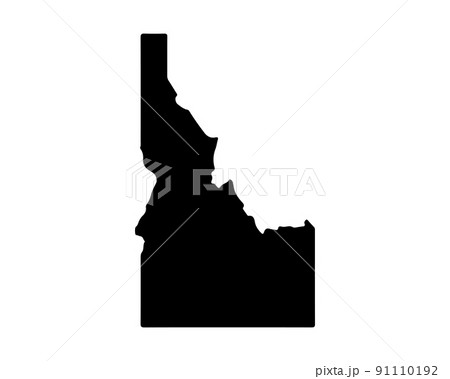 US state map. Idaho silhouette symbol. Vector illustration 91110192