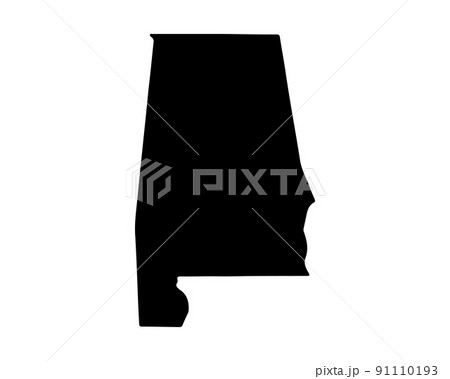 US state map. Alabama outline symbol. Vector illustration 91110193