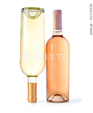 Front view rose and white wine Front view rose and white wine 91110336