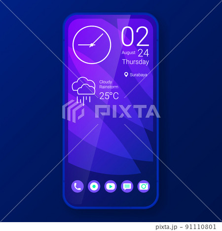 patches elegant home screen realistic smartphone user interface patches elegant home screen realistic smartphone user interface 91110801