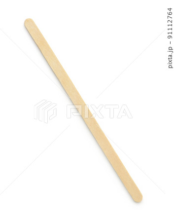 Top view of wooden coffee stir stick Top view of wooden coffee stir stick 91112764