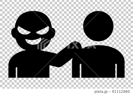 A person who touches another person's shoulder with a bad face A person who touches another person's shoulder with a bad face 91112860