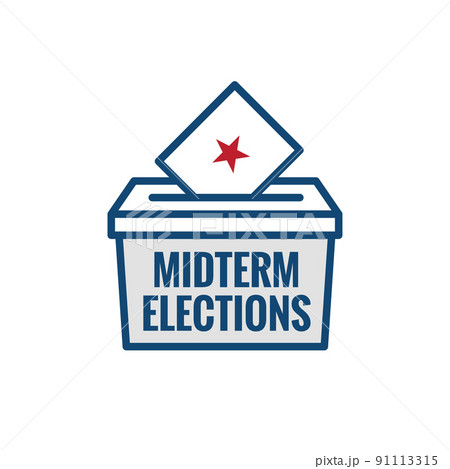2022 Midterm Elections Design w Red White and Blue Vote Icon 2022 Midterm Elections Design w Red White and Blue Vote Icon 91113315