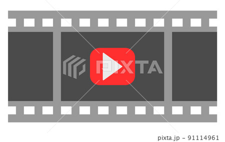 動画や映画の映像を再生するアイコン 動画や映画の映像を再生するアイコン 91114961