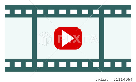 動画や映画の映像を再生するアイコン 動画や映画の映像を再生するアイコン 91114964