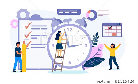 Deadline Time management on the road to success Metaphor of time management 91115424