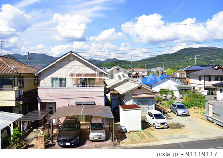 2021年夏。赤穂線の西大寺駅から播州赤穂間の車窓からの風景 91119117