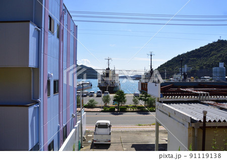 2021年夏。赤穂線の西大寺駅から播州赤穂間の車窓からの風景 91119138