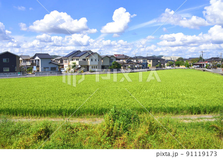 2021年夏。赤穂線の西大寺駅から播州赤穂間の車窓からの風景 91119173
