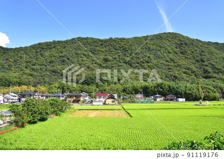 2021年夏。赤穂線の西大寺駅から播州赤穂間の車窓からの風景 91119176