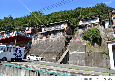 2021年夏。赤穂線の西大寺駅から播州赤穂間の車窓からの風景 91119185