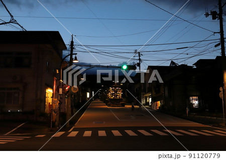 福島 二本松 岳温泉の街並み(夕景) 福島 二本松 岳温泉の街並み(夕景) 91120779