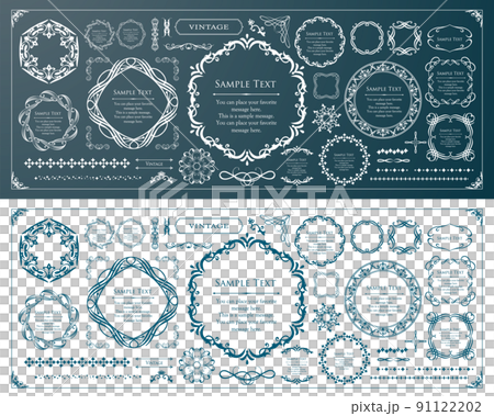 Fashionable frame. Design template. A set of gorgeous foreheads. 91122202