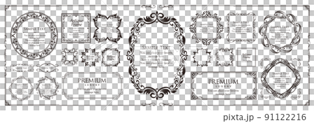 Fashionable frame. Design template. A set of gorgeous foreheads. Fashionable frame. Design template. A set of gorgeous foreheads. 91122216