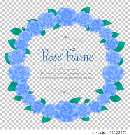 roses_blue 圓框 91122371