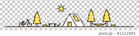 キャンプ　イラスト 91122985