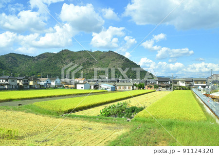 2021年。山陽本線の相生駅から姫路駅間の車窓からの風景 91124320