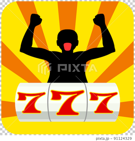 Icon of a man with three-seven slots Icon of a man with three-seven slots 91124329