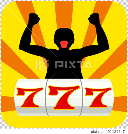 Icon of a man with three-seven slots Icon of a man with three-seven slots 91124347