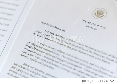 US citizenship welcome letter from President US citizenship welcome letter from President 91126152