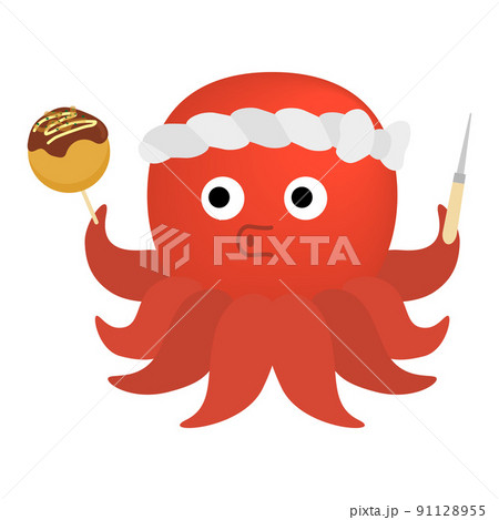 たことたこ焼きのイラスト たことたこ焼きのイラスト 91128955