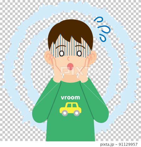 焦る男の子　線なし 91129957