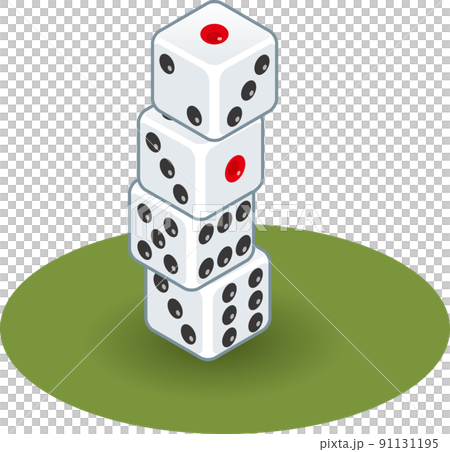積み重ねたサイコロのイメージイラスト 積み重ねたサイコロのイメージイラスト 91131195