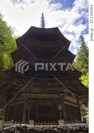 安楽寺　八角三重塔 　別所温泉　長野県上田市 91134083