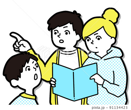 家族で計画するために話し合う 家族で計画するために話し合う 91134423