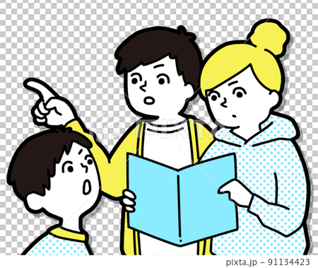 家族で計画するために話し合う 家族で計画するために話し合う 91134423