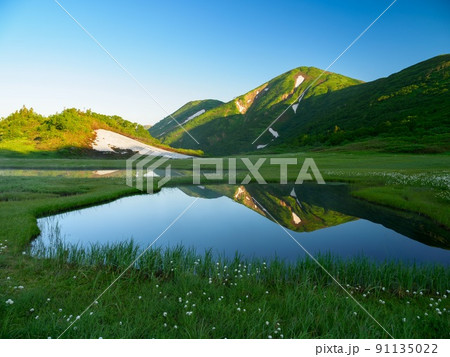 火打山のモーニングリフレクション 91135022