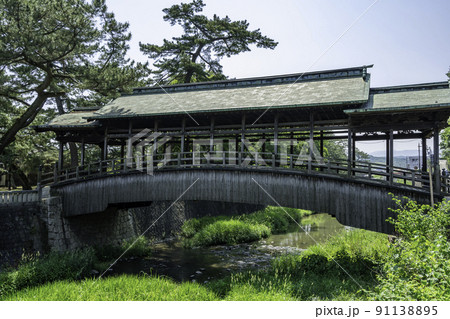 琴平　鞘橋　金倉川　香川県琴平町 91138895