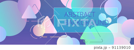 Geometric shapes on blurry gradient background 91139010