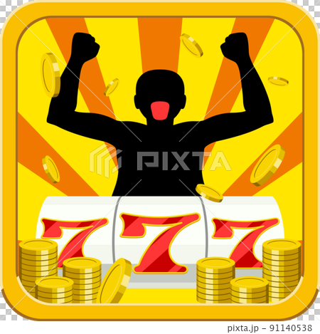 Icon of a man with three-seven slots Icon of a man with three-seven slots 91140538
