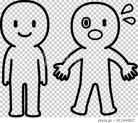 驚く人物と動じない人物 驚く人物と動じない人物 91144807