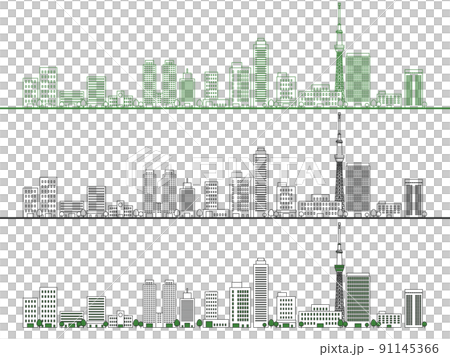 摩天大樓大城市背景素材 91145366